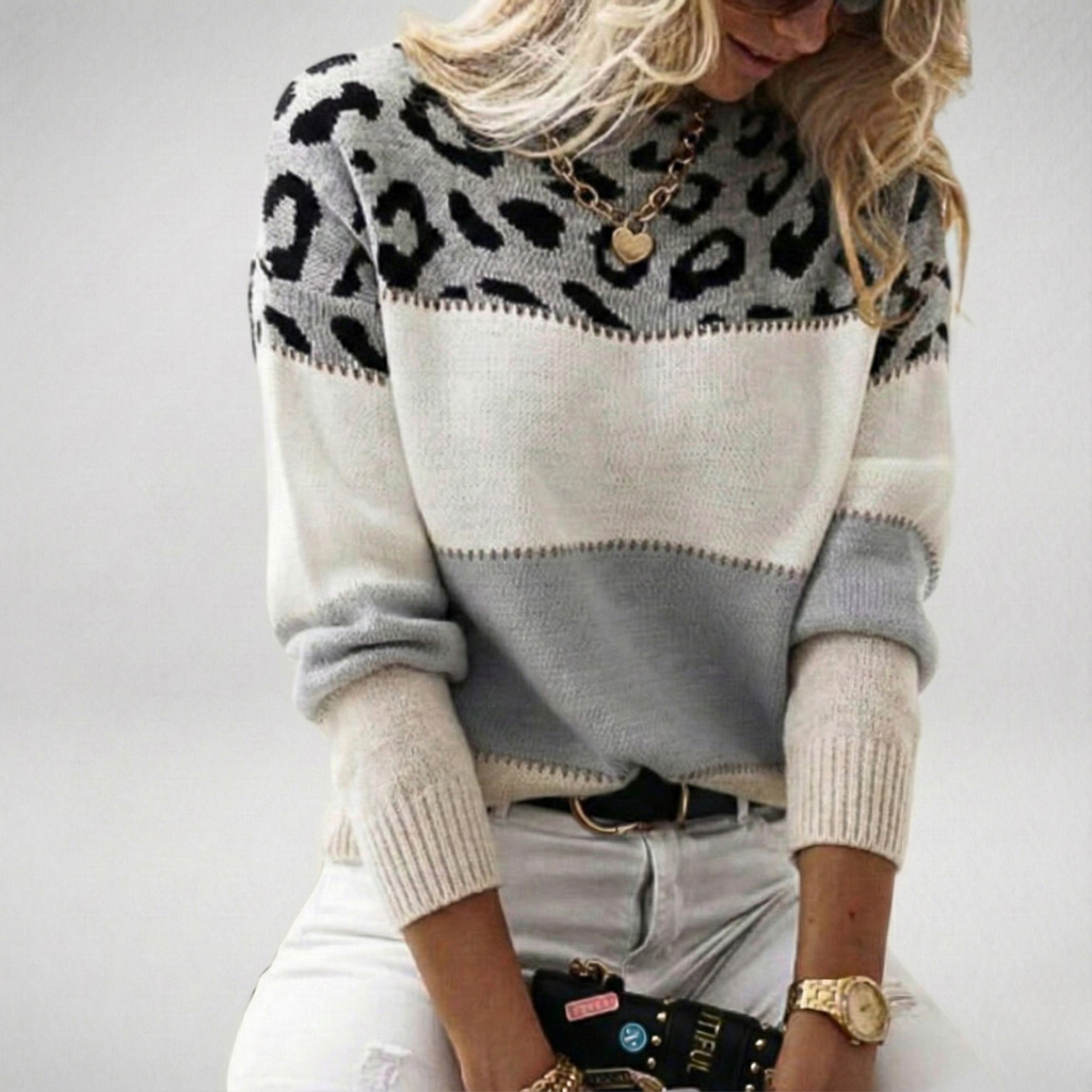Ophélie | Pull Léopard Élégance