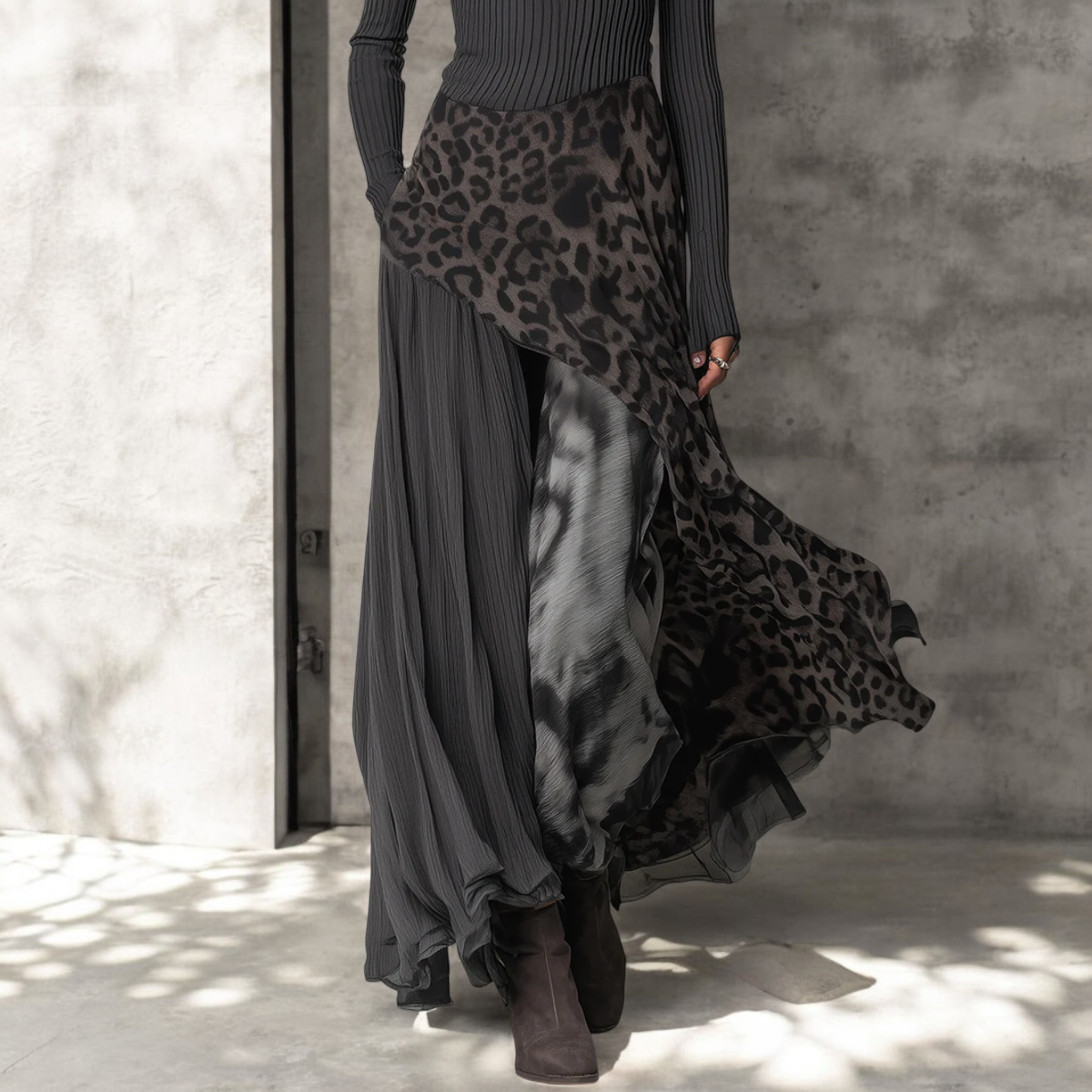 NKEM™ | Robe Longue Léopard